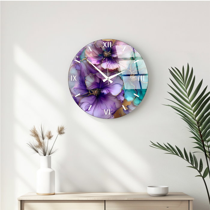 Wallity Reloj de Pared Decorativo de Cristal Multicolor 40 cm